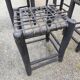 6 tabourets bois assise tressée de Cuir Nina Kaufmann
