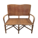 Rattan and wicker bench 1960