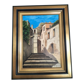 Landscape painting Sicily, Taormina