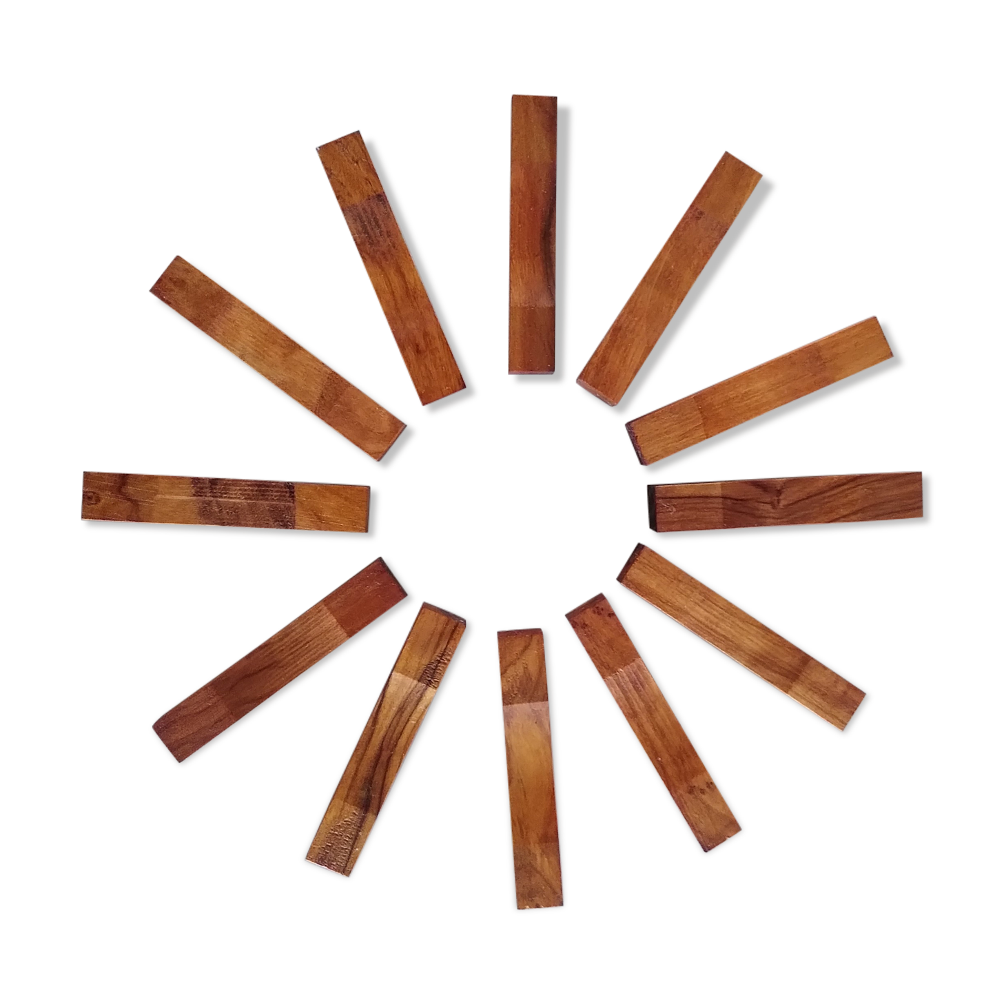 Set of 12 wooden knife holders