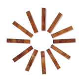 Set of 12 wooden knife holders