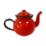 Red enamelled teapot from the 70s