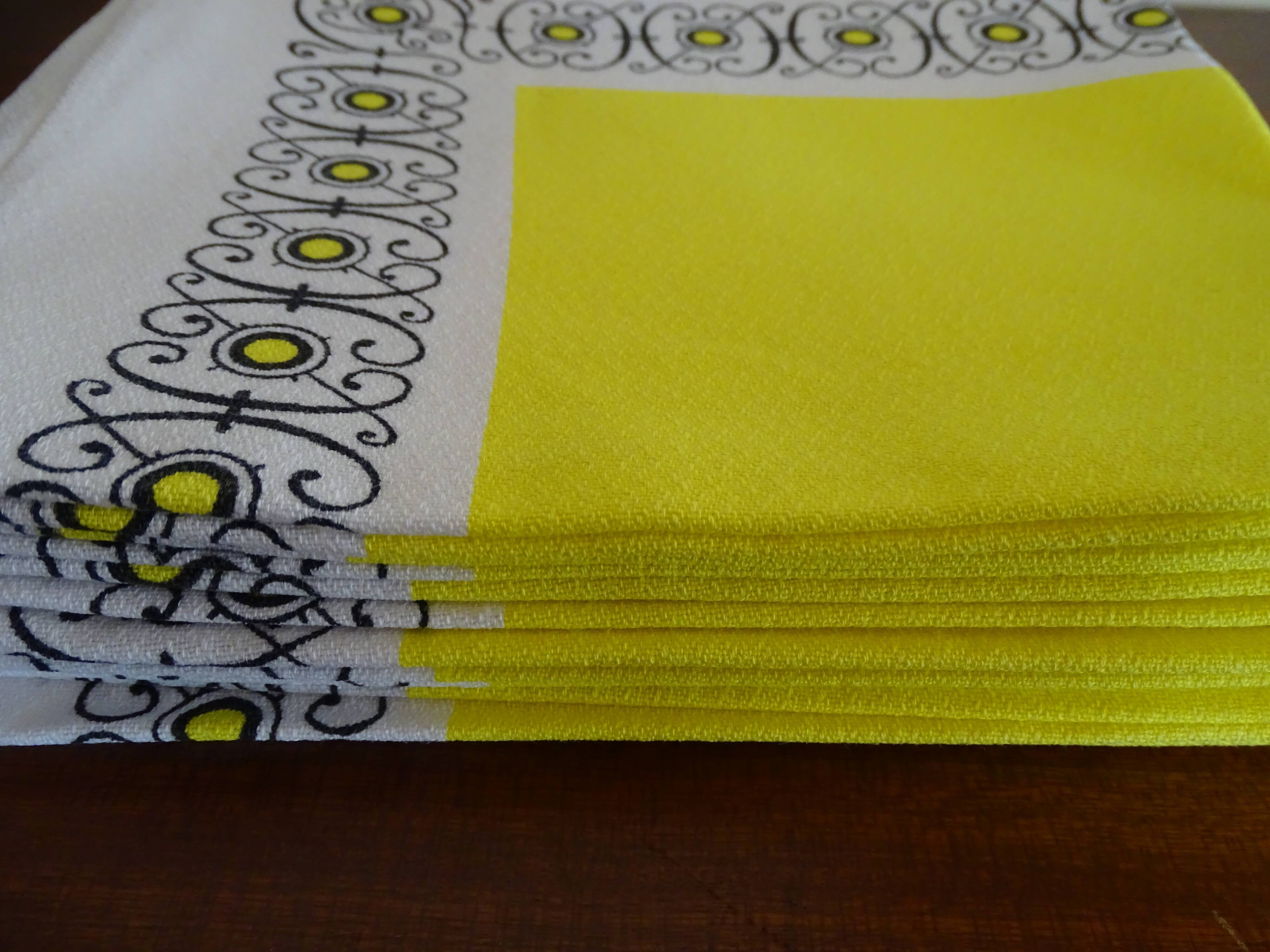 12 serviettes de table colorées en coton, 45 x 42 cm