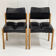 Pierre guariche: vintage 1970 chairs in black skai & beech 70s 19