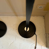 Pair of vintage geometric floor lamps model "206863" , Pierre Disderot for Glass and Light, France 1980