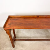 Large industrial wooden console table