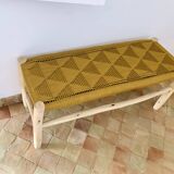 Traditional hand-woven bench