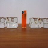 Finnish Ice Glass Candlesticks by Timo Sarpaneva for Juhava, 1970s, Set of 4