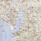 Vintage map of Marseille 1970