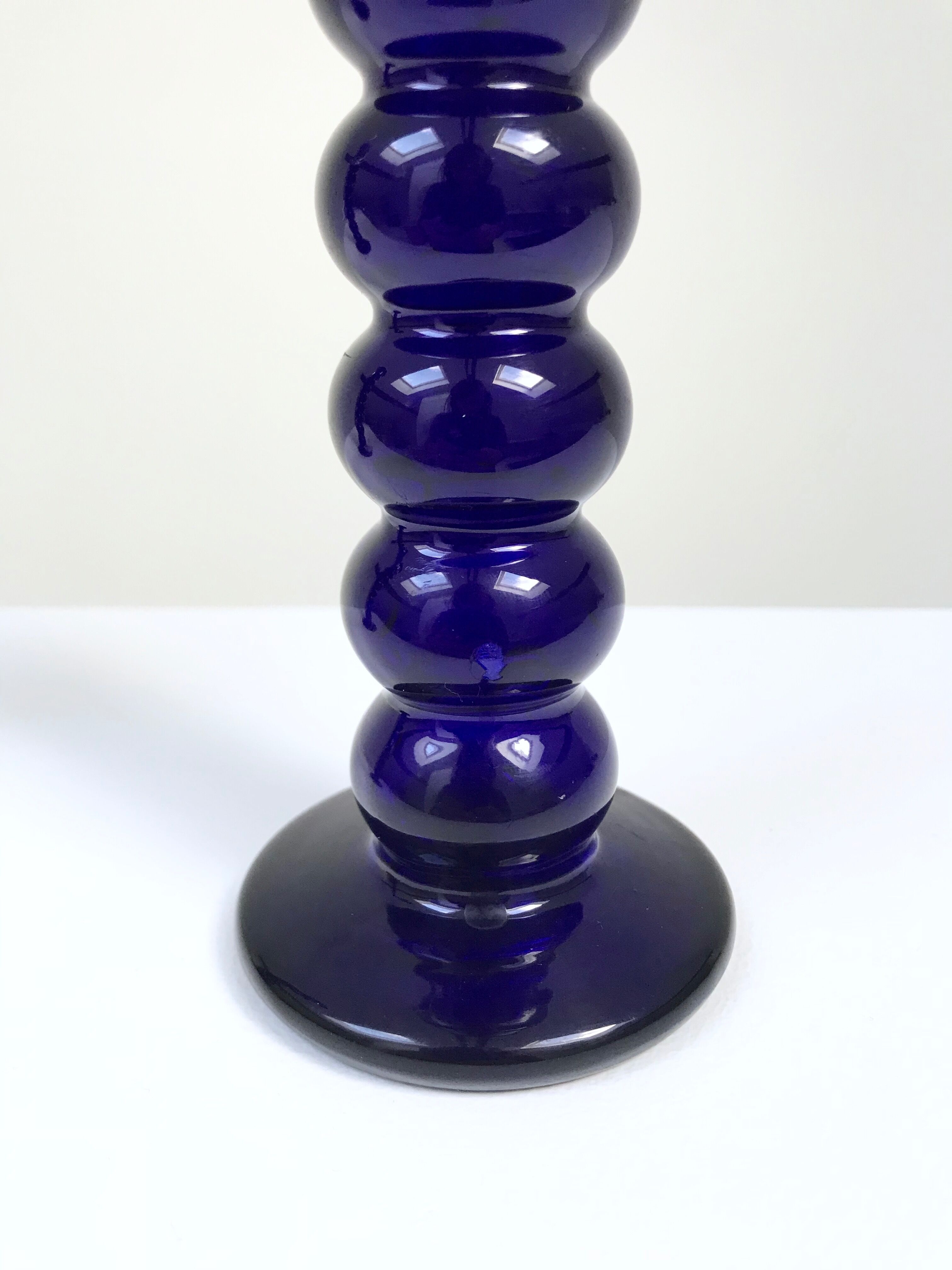 Blue candleholders, Italy