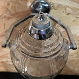 Ancien distributeur de savon liquide verre et métal