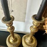 Pair of bronze candlesticks
