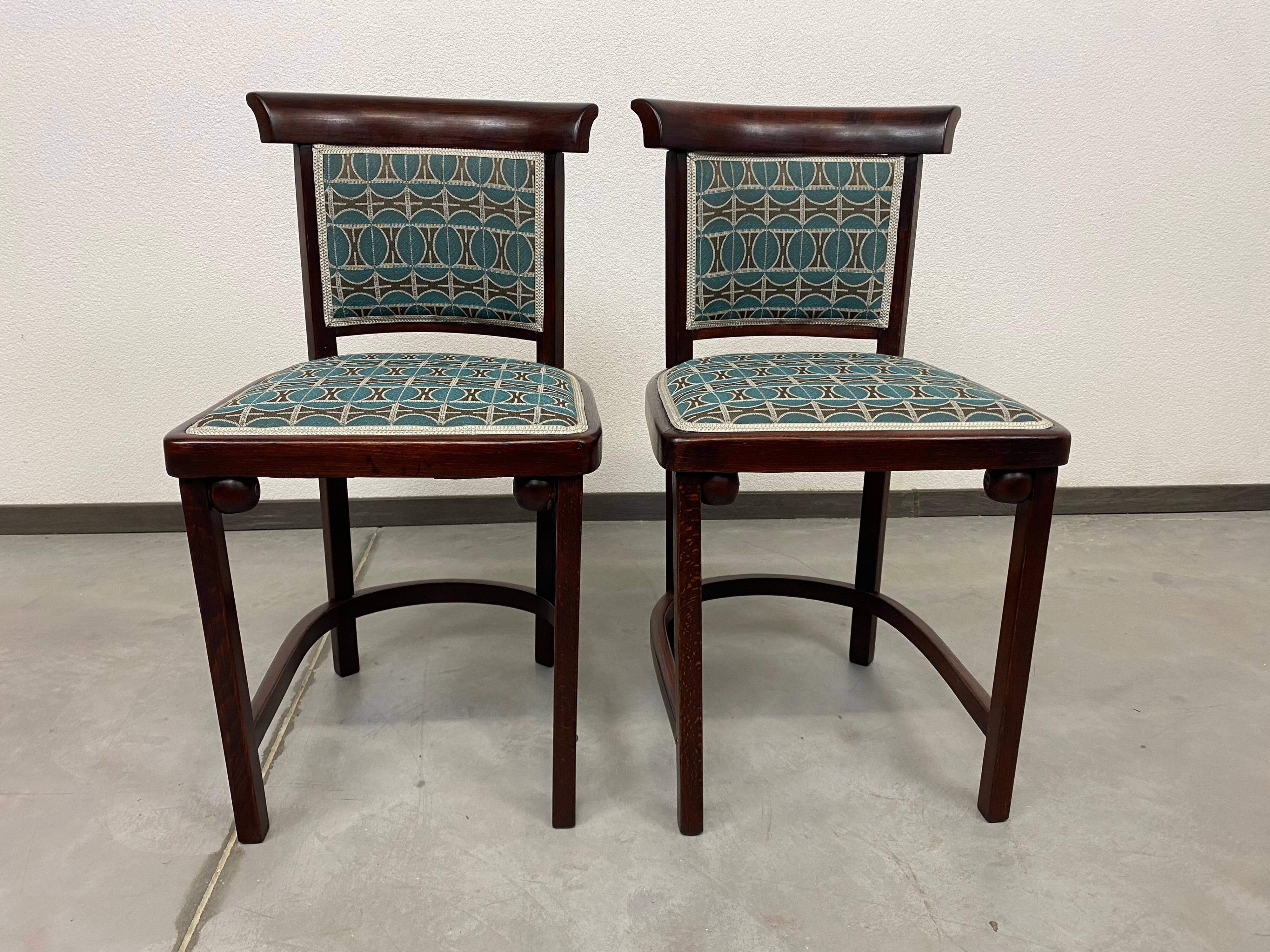 Armchair pair no. 423 by Josef Hoffmann for J&J Kohn