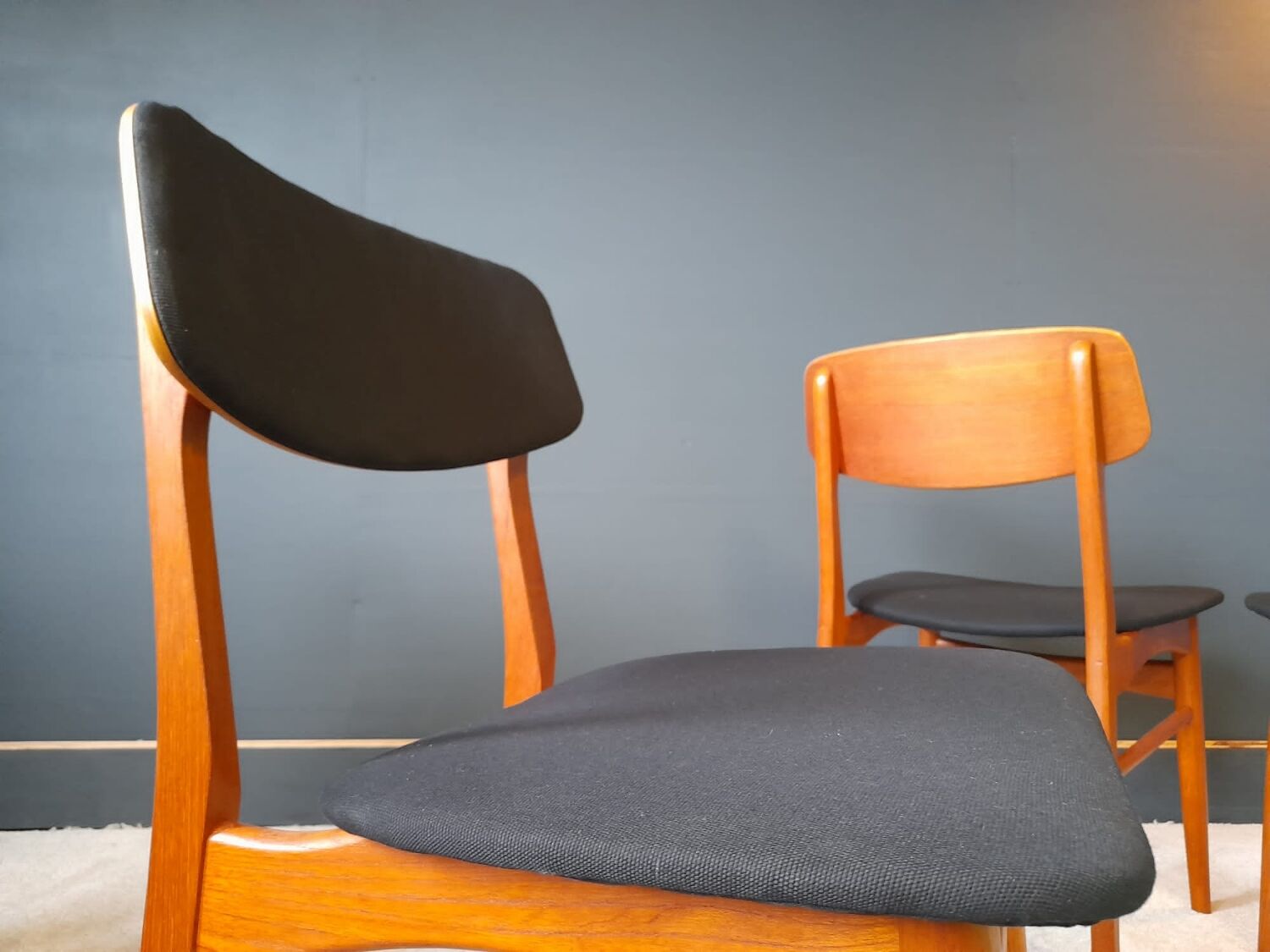 4 Scandinavian chairs by Bundgaard Rasmussen for Thorso Stolefabrik 1960