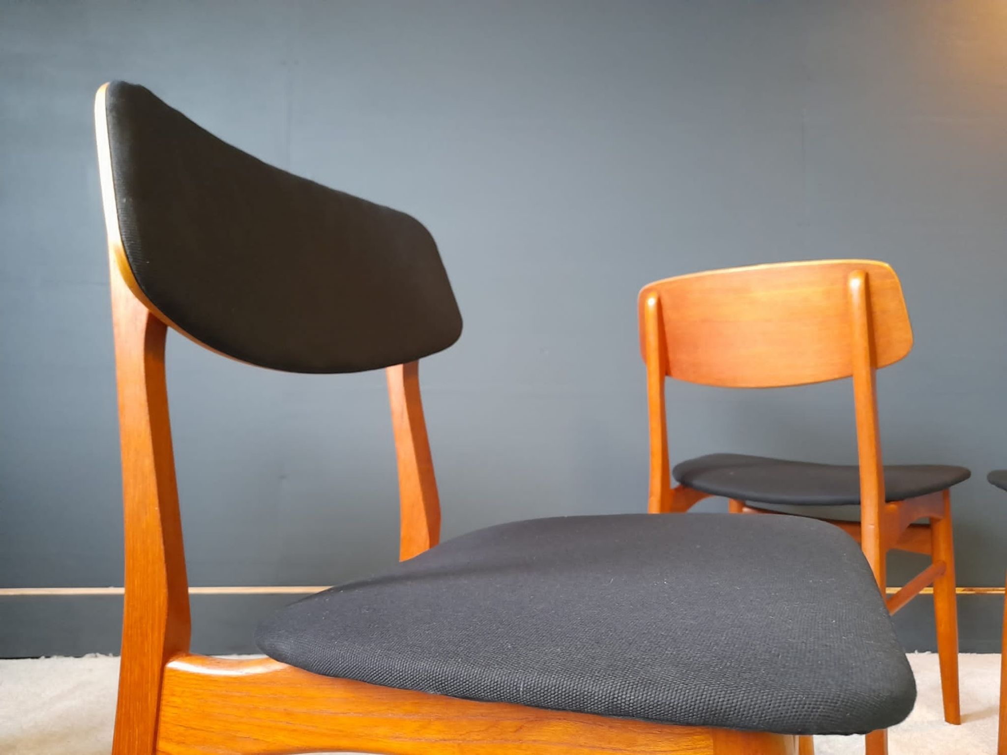 4 Scandinavian chairs by Bundgaard Rasmussen for Thorso Stolefabrik 1960