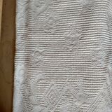 Bedspread in woven white cotton, single bed