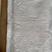 Dessus de lit en coton blanc  tissé , lit 1 place
