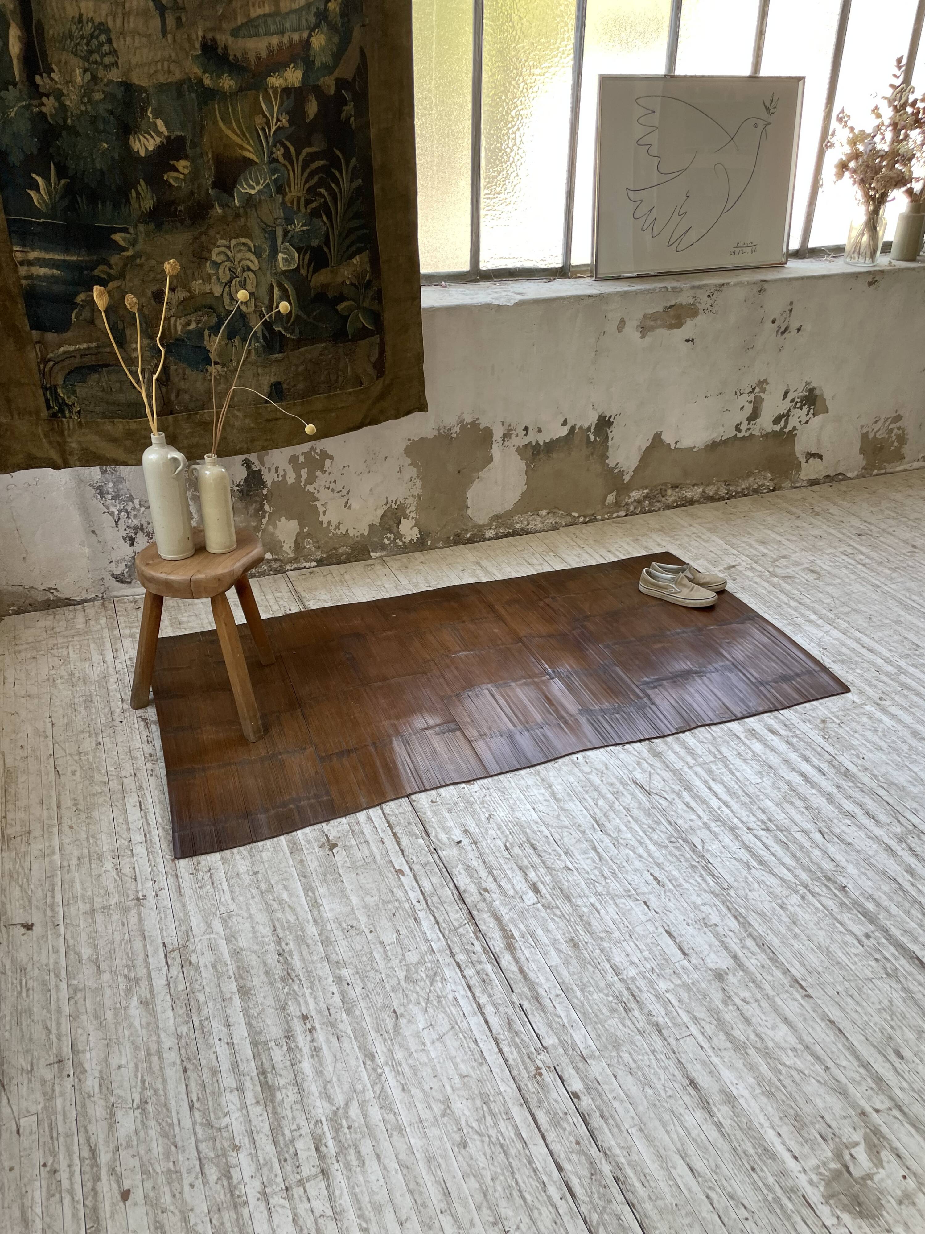 Tapis en bois tribu Akha Birmanie