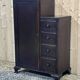English oak wardrobe with drawers from the 1950s