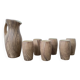 Ceramic pitcher and glasses by Grandjean Jourdan, Vallauris