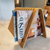 Habitat 1980s 90s bent plywood magazine rack