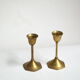 Pair of brass candle holders