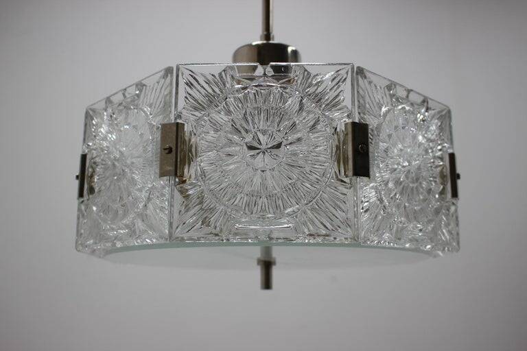 Design mid-century glass pendant by Kamenicky Senov, 1970s, up to six pieces
