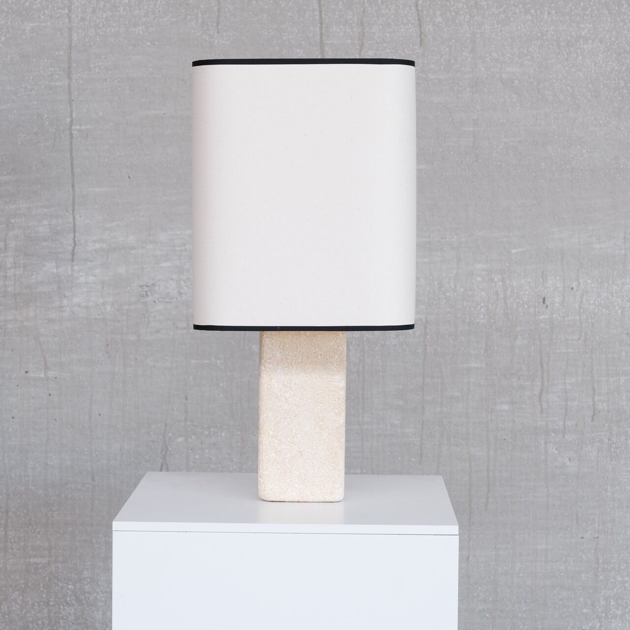 Sandstone mid-century belgium table lamp