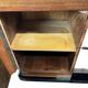 Vintage Art Deco curved sideboard with glass handles.