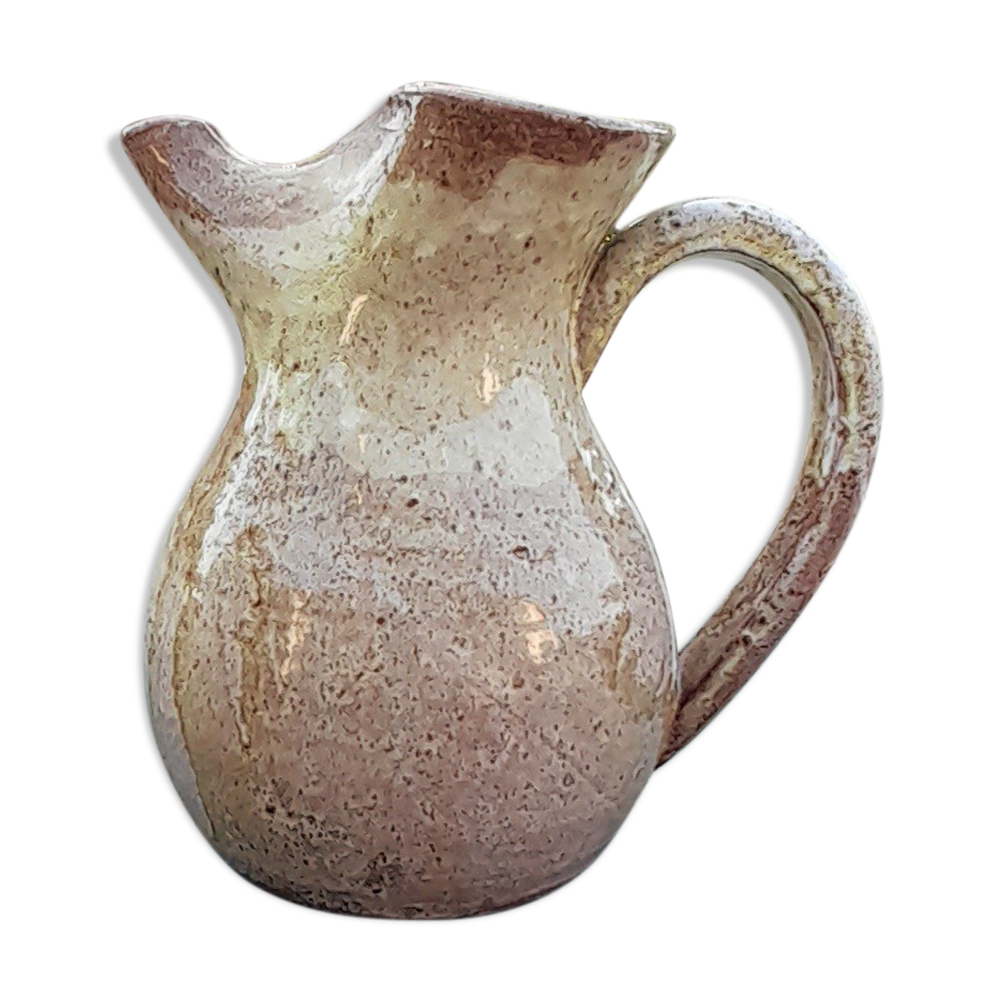 Old cider pitcher in varnished sandstone early 20th century