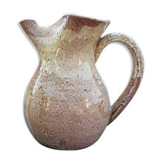 Old cider pitcher in varnished sandstone early 20th century