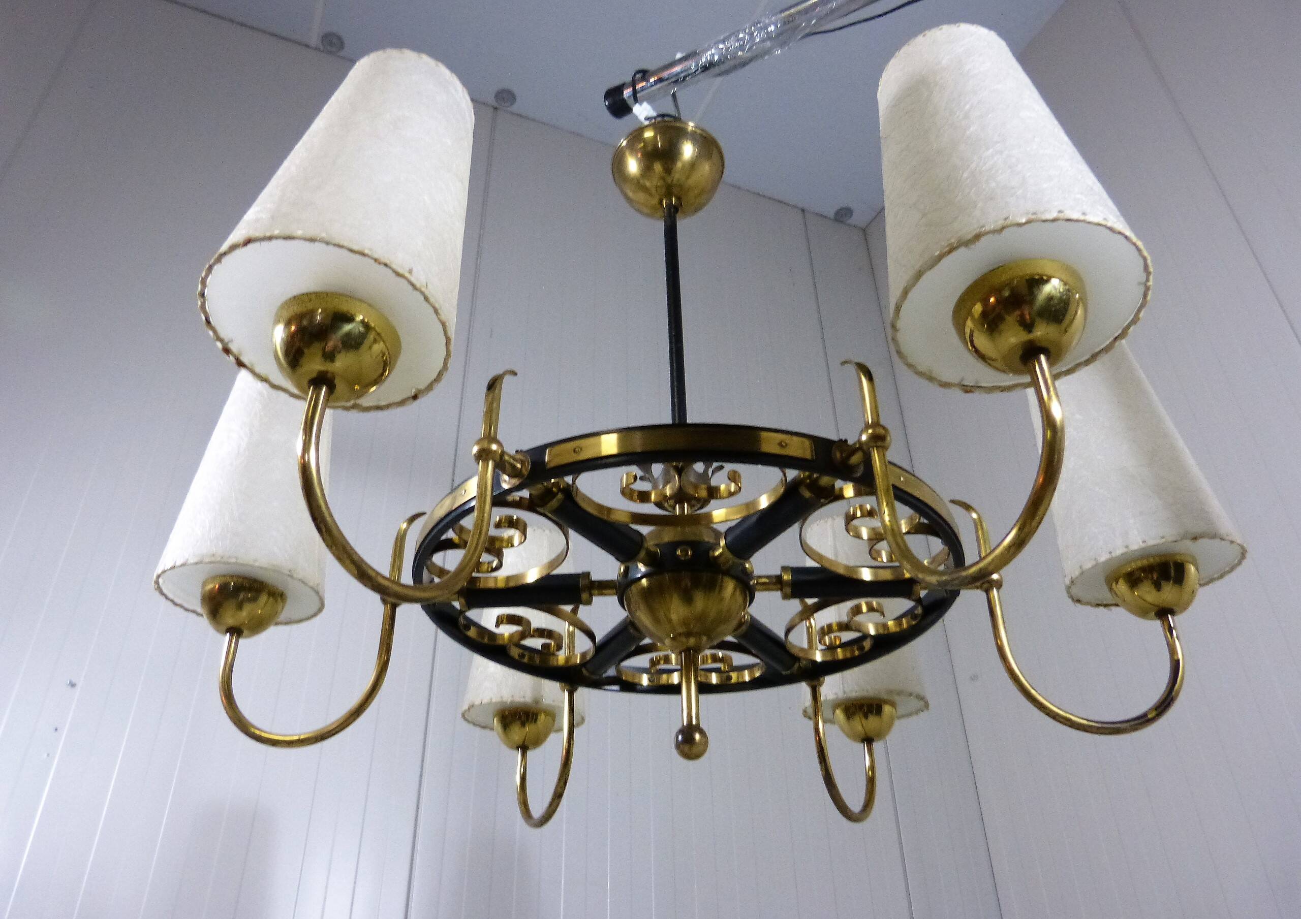Large brass chandelier Finland 1950’s