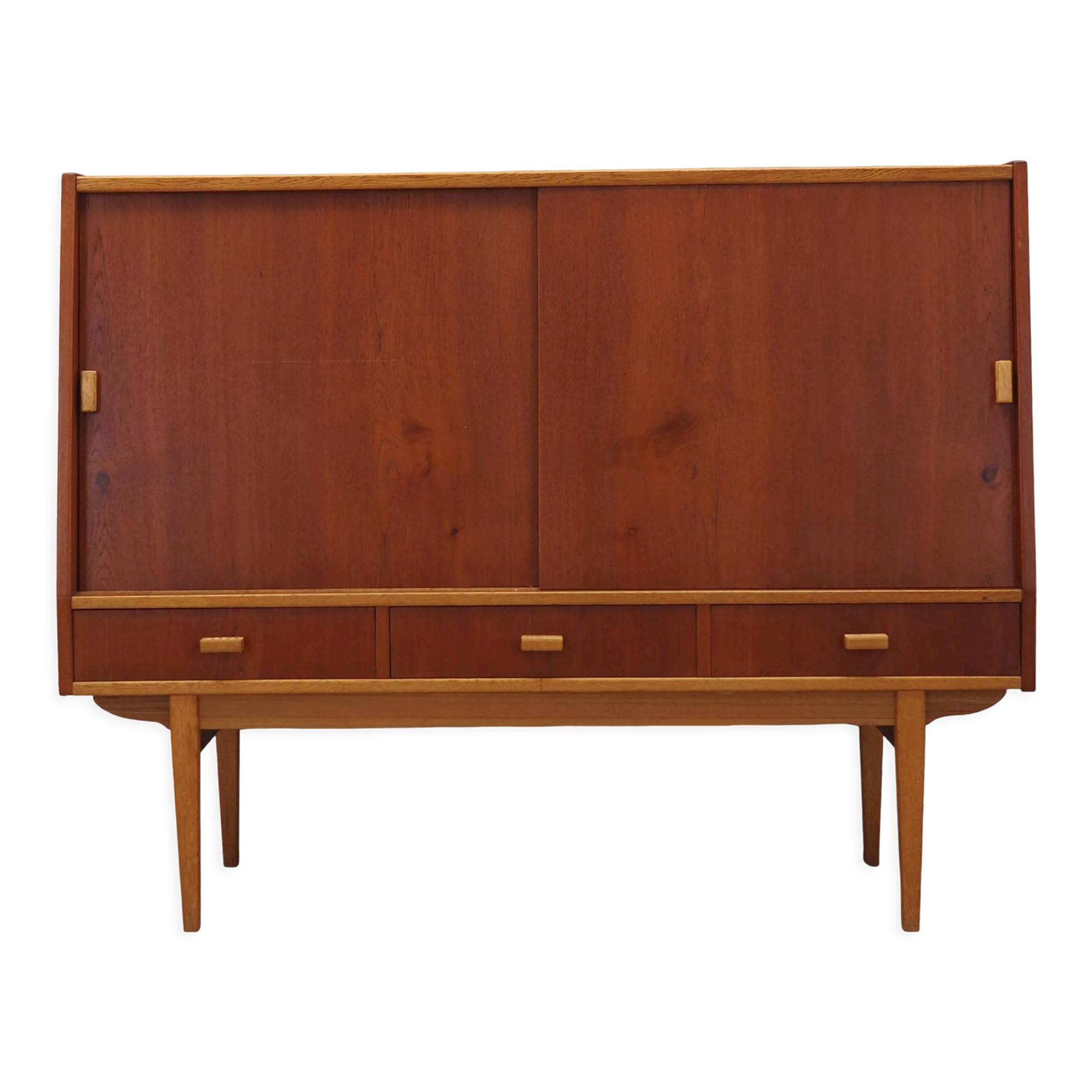 Teak highboard, Danish design, 1960s, production: Denmark