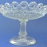 Plate mounted on pressed-molded glass column