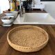 Plateau, wicker basket
