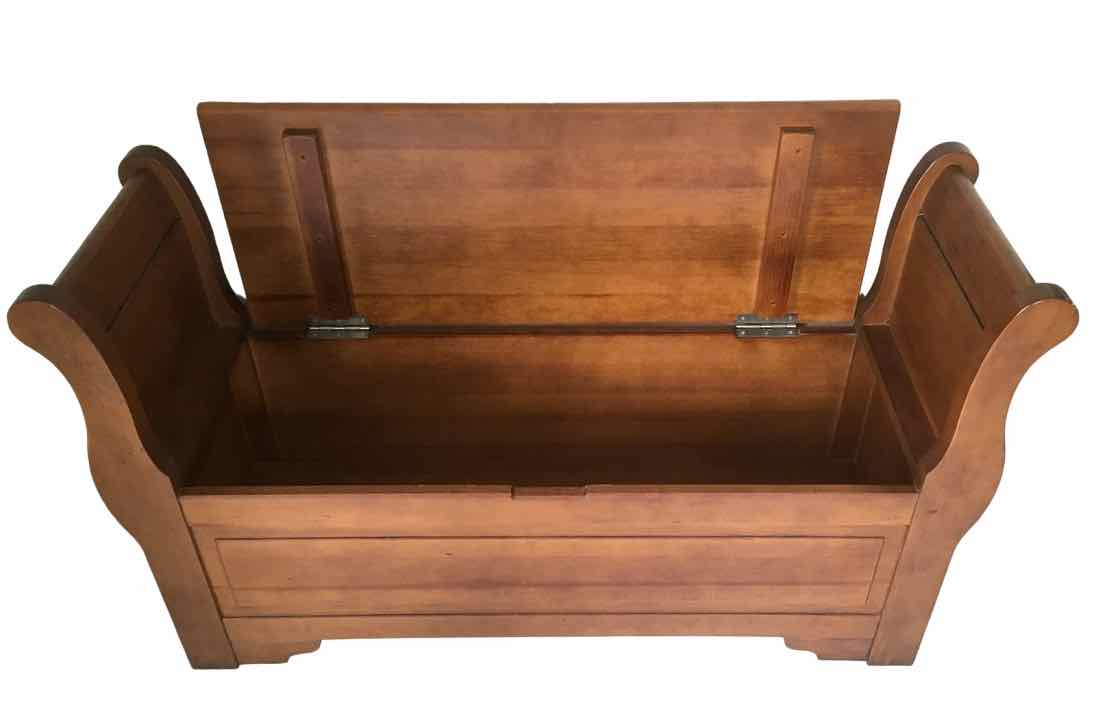 Trunk bench 2 places, cherry wood