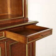 Empire library in mahogany veneer, sessile oak, France, early 19th century.