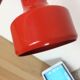 Stralux red metal desk lamp 1960
