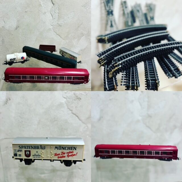 Lot of old toy trains & rails 1970/1980