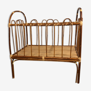Handcrafted rattan cot