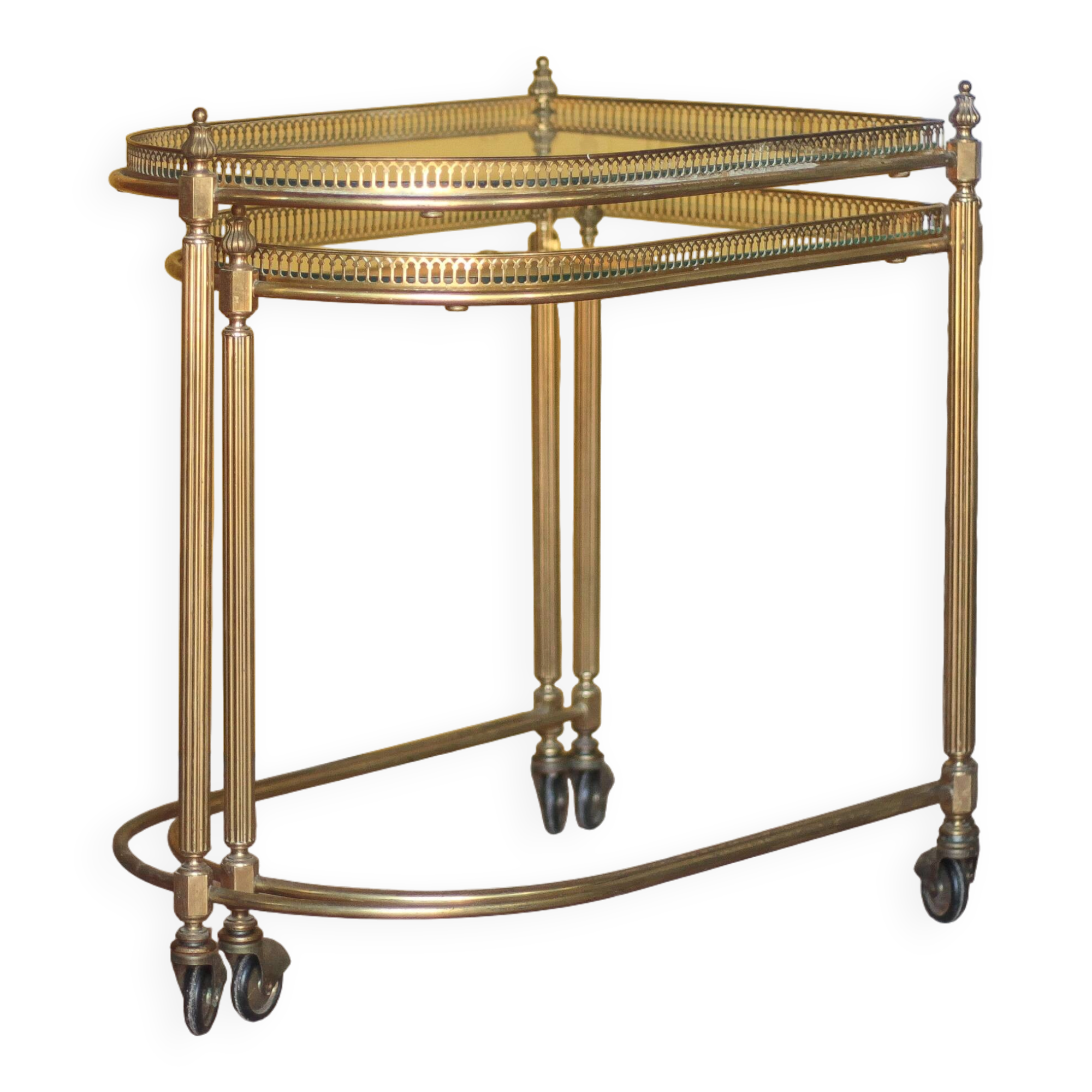 Vintage sideboard, living room furniture, nesting side tables, accent furniture.