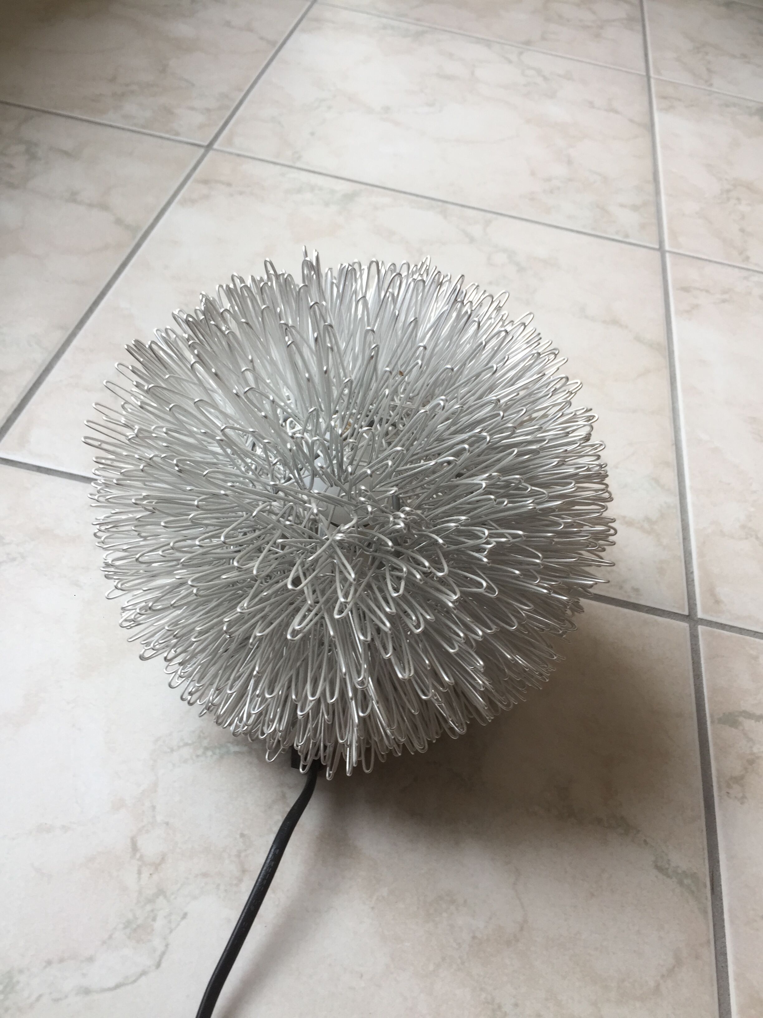 Hedgehog lamp silver color
