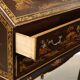 Antique Chinese-style walnut drop-leaf secretary cabinet, Italy, 20th century.