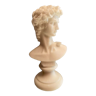 Bust on alabaster pedestal depicting David