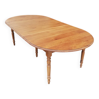 Table ronde style Louis Philippe avec rallonge