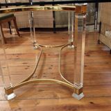Large designer table with glass top