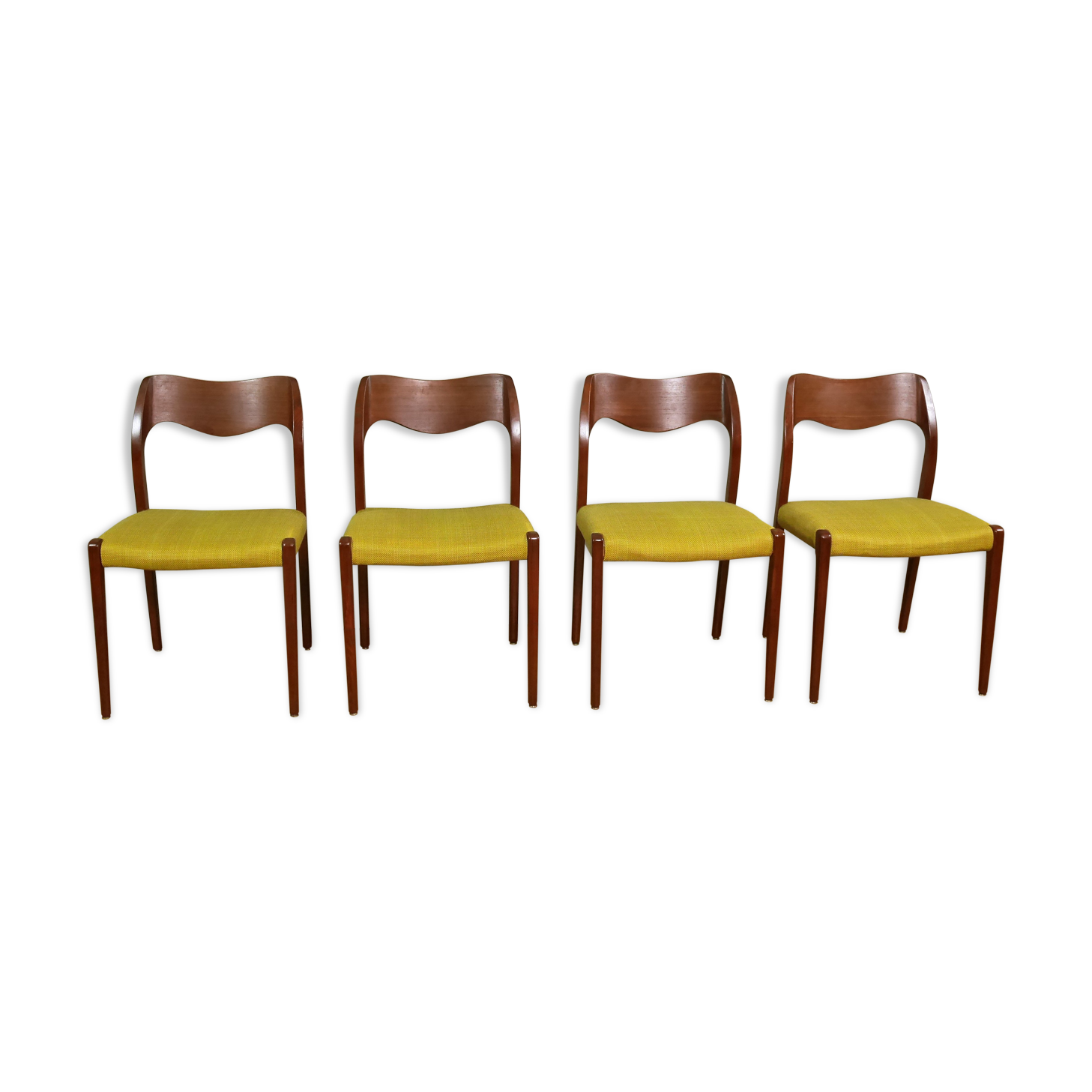 4 Scandinavian chairs by Niels O. Møller 1960 Denmark