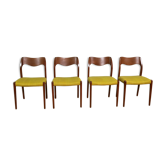 4 Scandinavian chairs by Niels O. Møller 1960 Denmark
