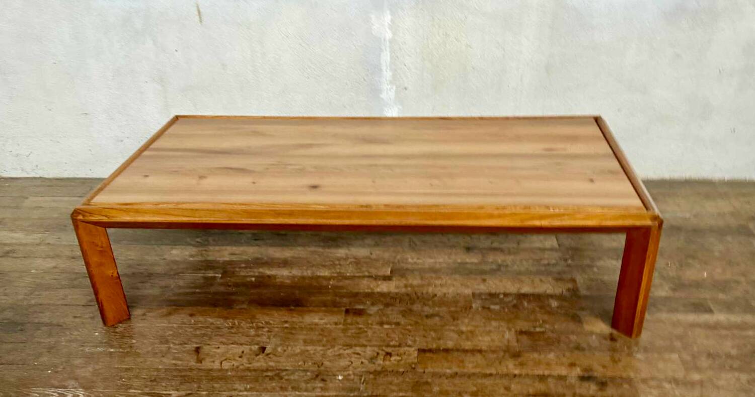 Vintage light wood coffee table from the 1960s