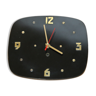 Brass and formica wall clock